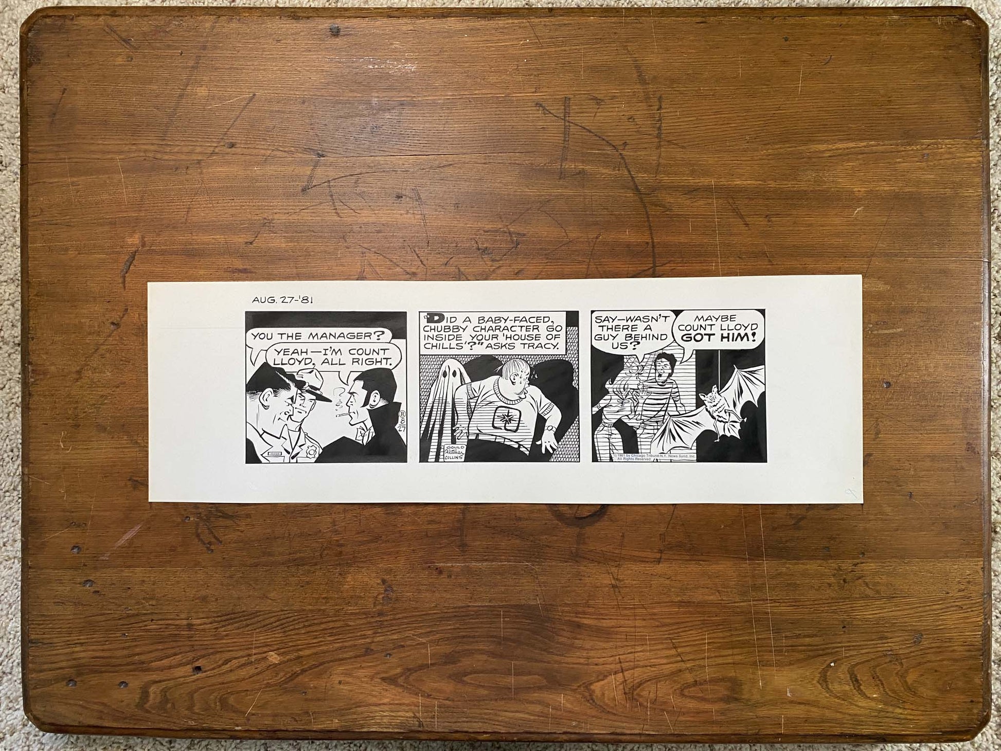 Dick Tracy Daily 8/27/81 Original Art Illustration | Fletcher Studio