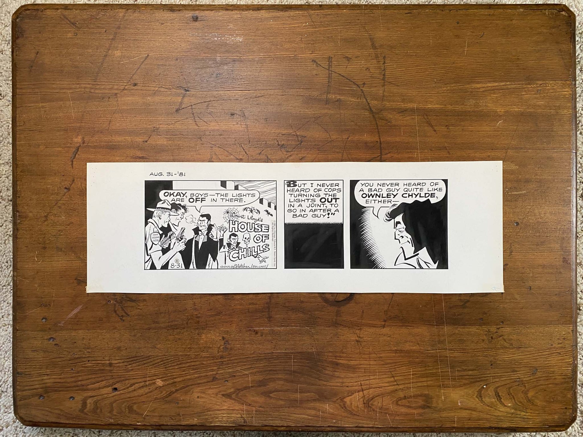 Dick Tracy Daily 8/31/81 Original Art Illustration | Fletcher Studio