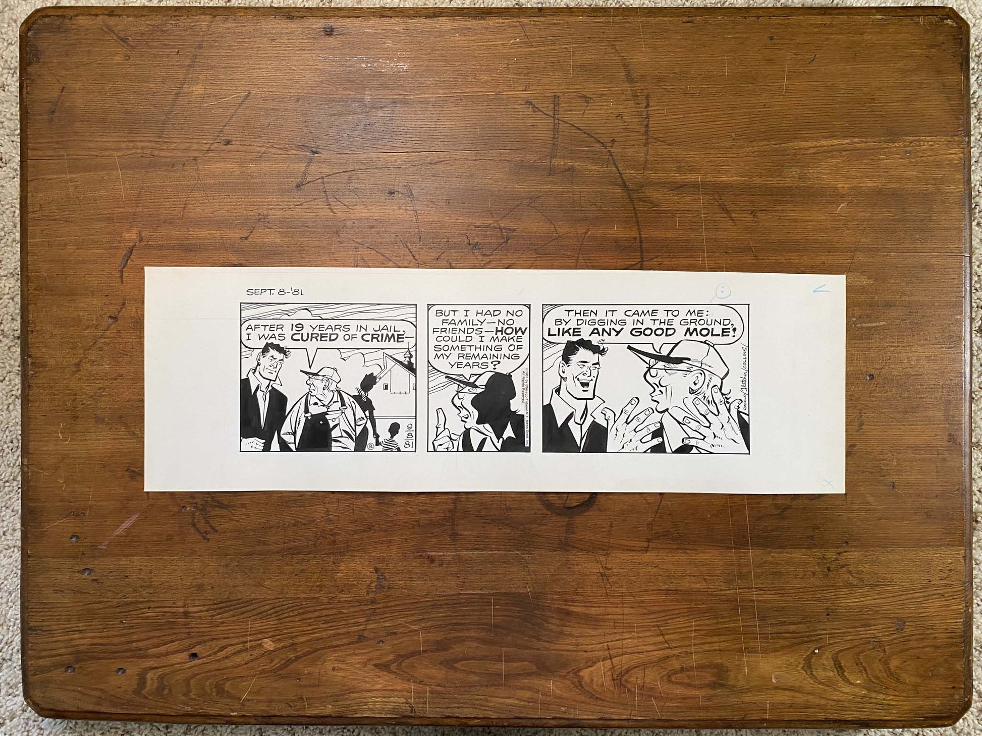 Dick Tracy Daily 9/8/81 Original Art Illustration | Fletcher Studio