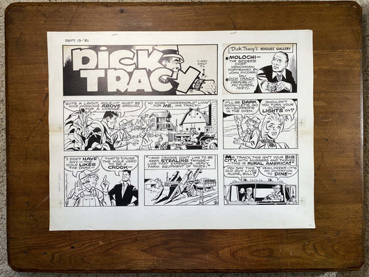 Dick Tracy Sunday 9/13/81 Original Art Illustration | Fletcher Studio