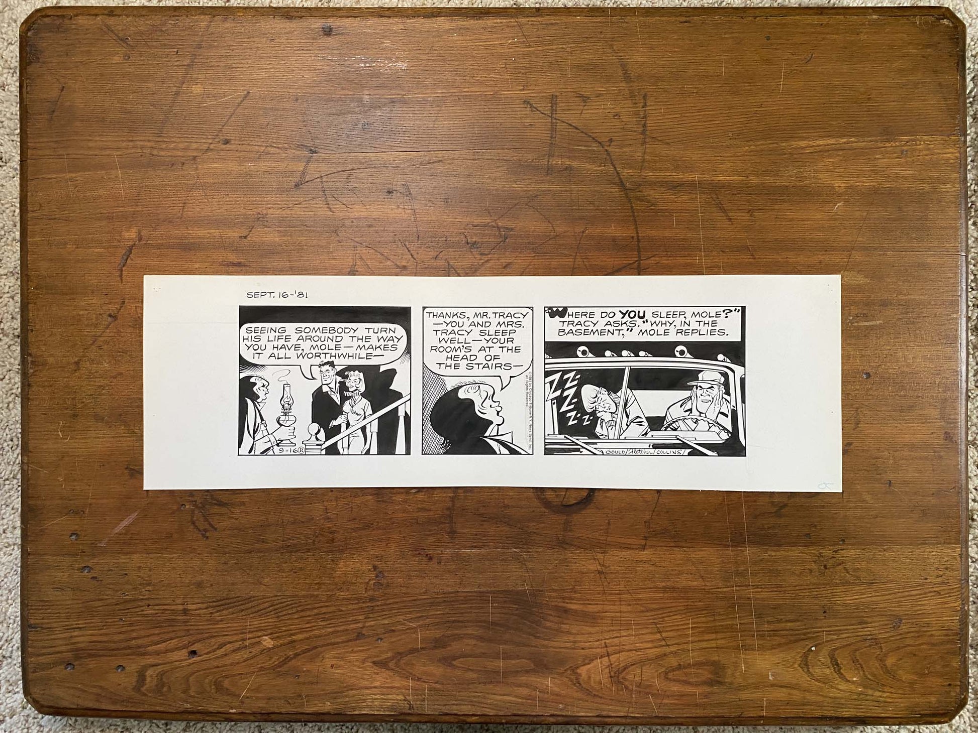 Dick Tracy Daily 9/16/81 Original Art Illustration | Fletcher Studio