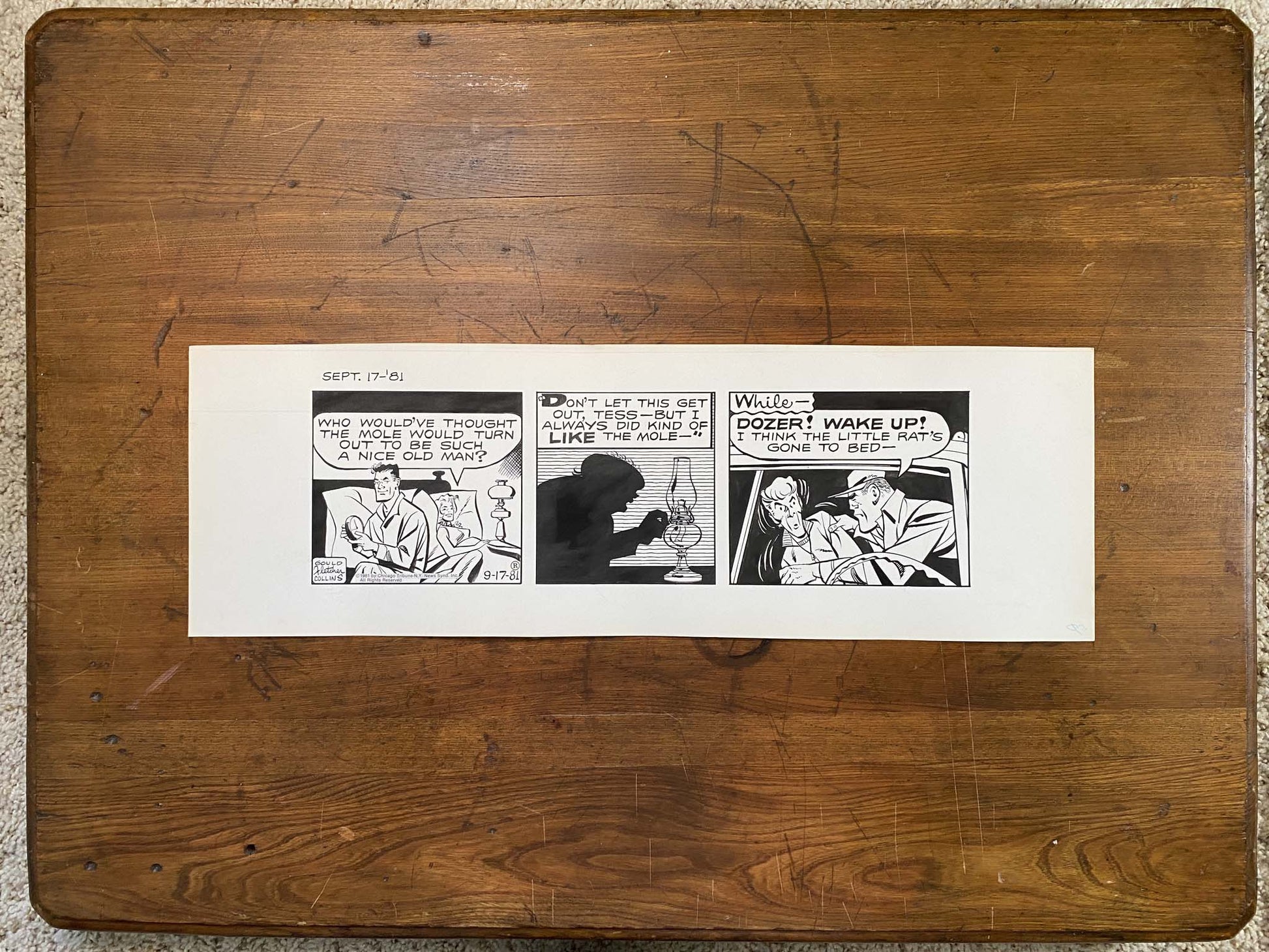 Dick Tracy Daily 9/17/81 Original Art Illustration | Fletcher Studio