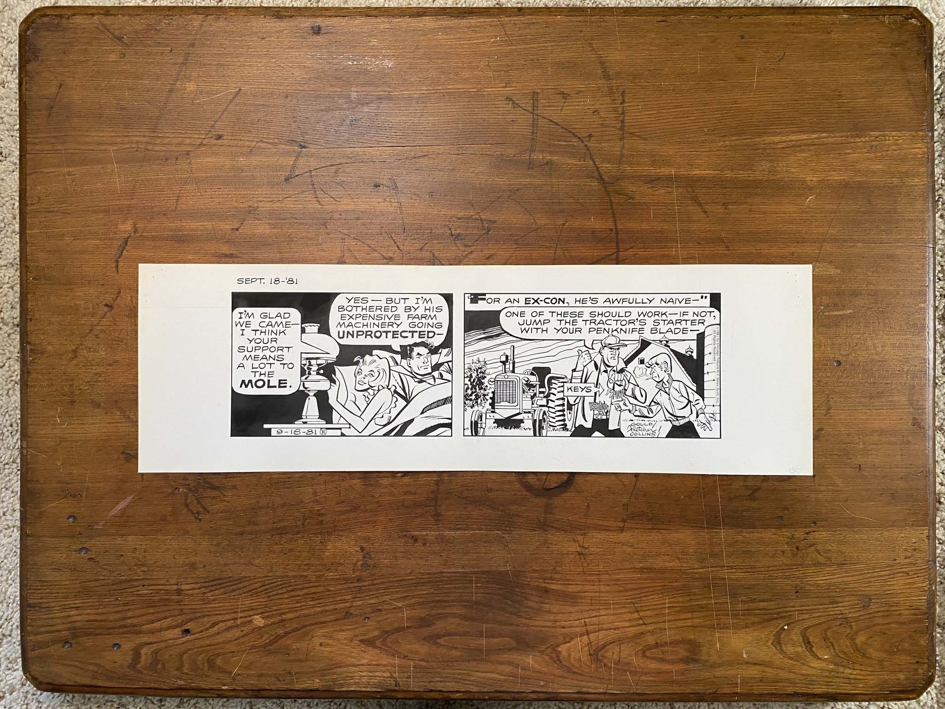 Dick Tracy Daily 9/18/81 Original Art Illustration | Fletcher Studio