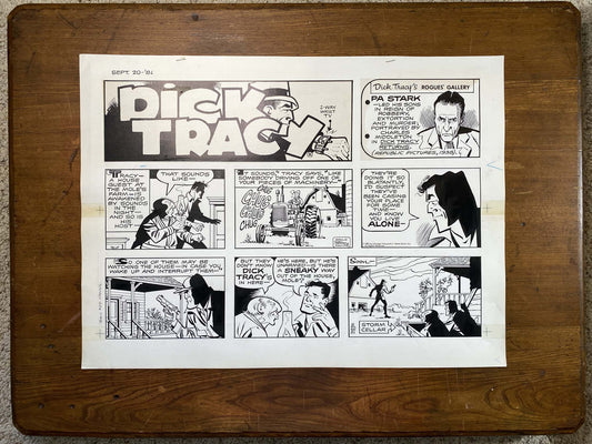 Dick Tracy Sunday 9/20/81 Original Art Illustration | Fletcher Studio