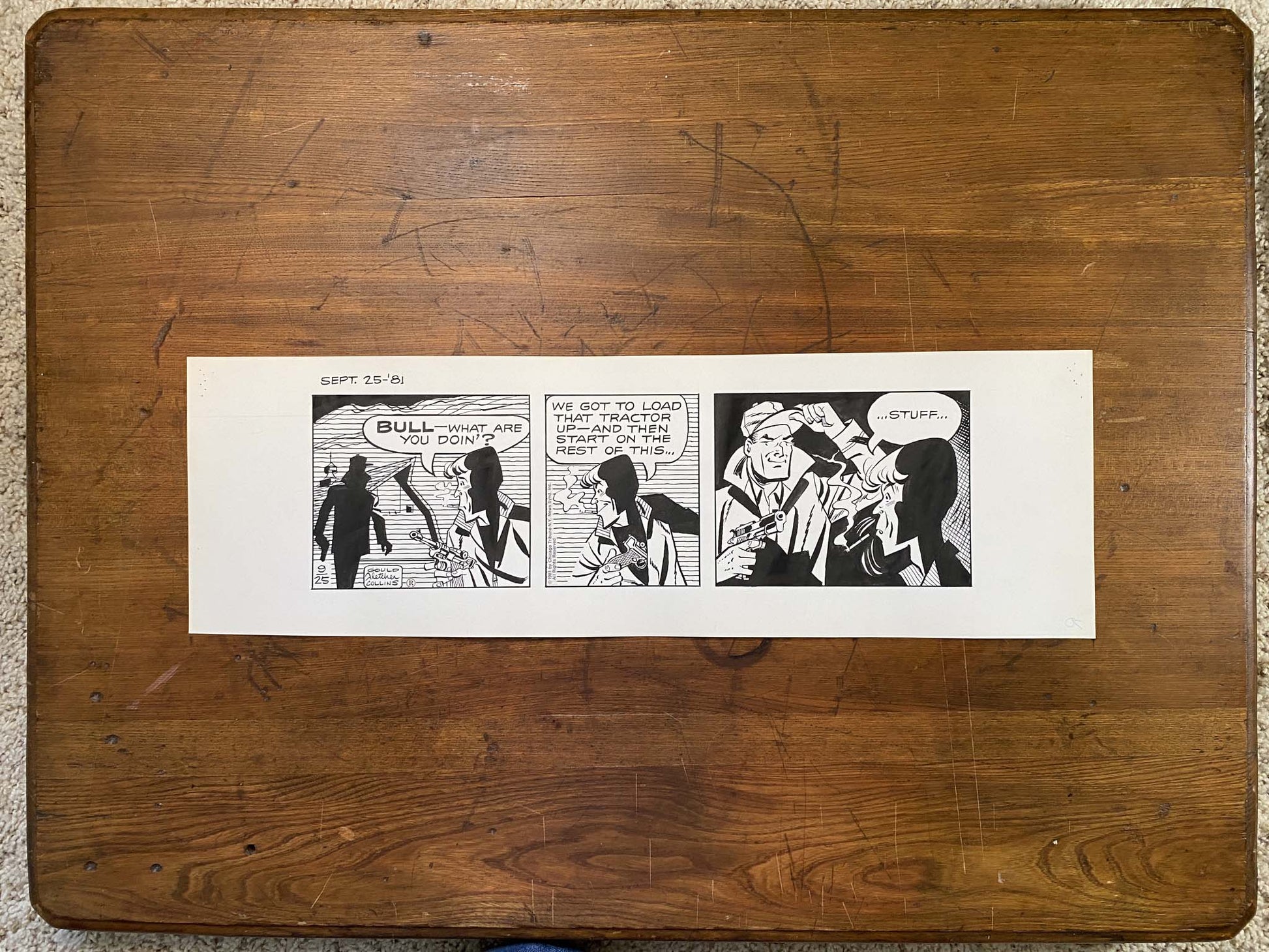 Dick Tracy Daily 9/25/81 Original Art Illustration | Fletcher Studio