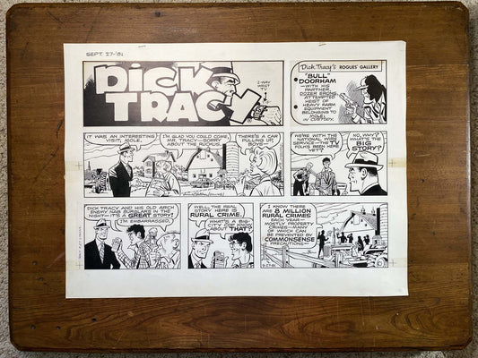 Dick Tracy Sunday 9/27/81 Original Art Illustration | Fletcher Studio