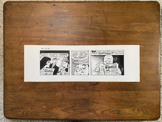Dick Tracy Daily 10/6/81 Original Art Illustration | Fletcher Studio