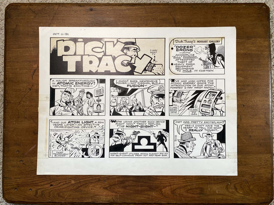 Dick Tracy Sunday 10/11/81 Original Art Illustration | Fletcher Studio