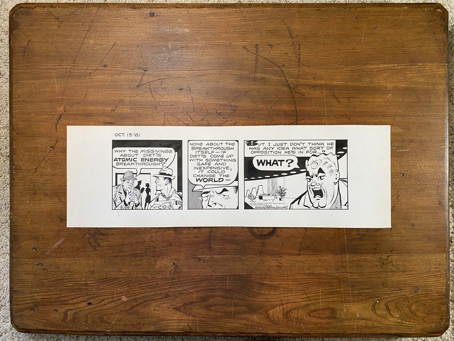 Dick Tracy Daily 10/13/81 Original Art Illustration | Fletcher Studio