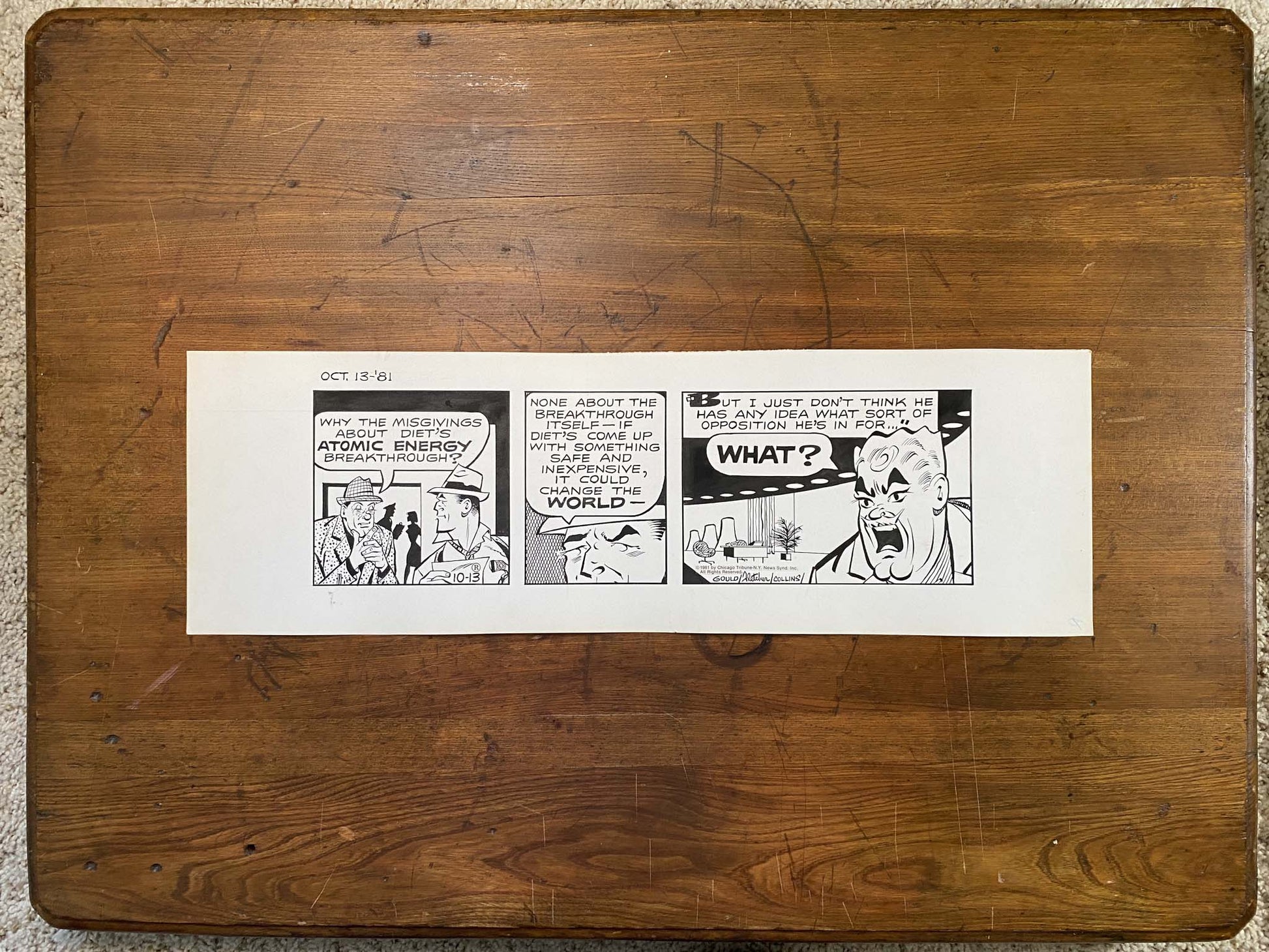 Dick Tracy Daily 10/13/81 Original Art Illustration | Fletcher Studio