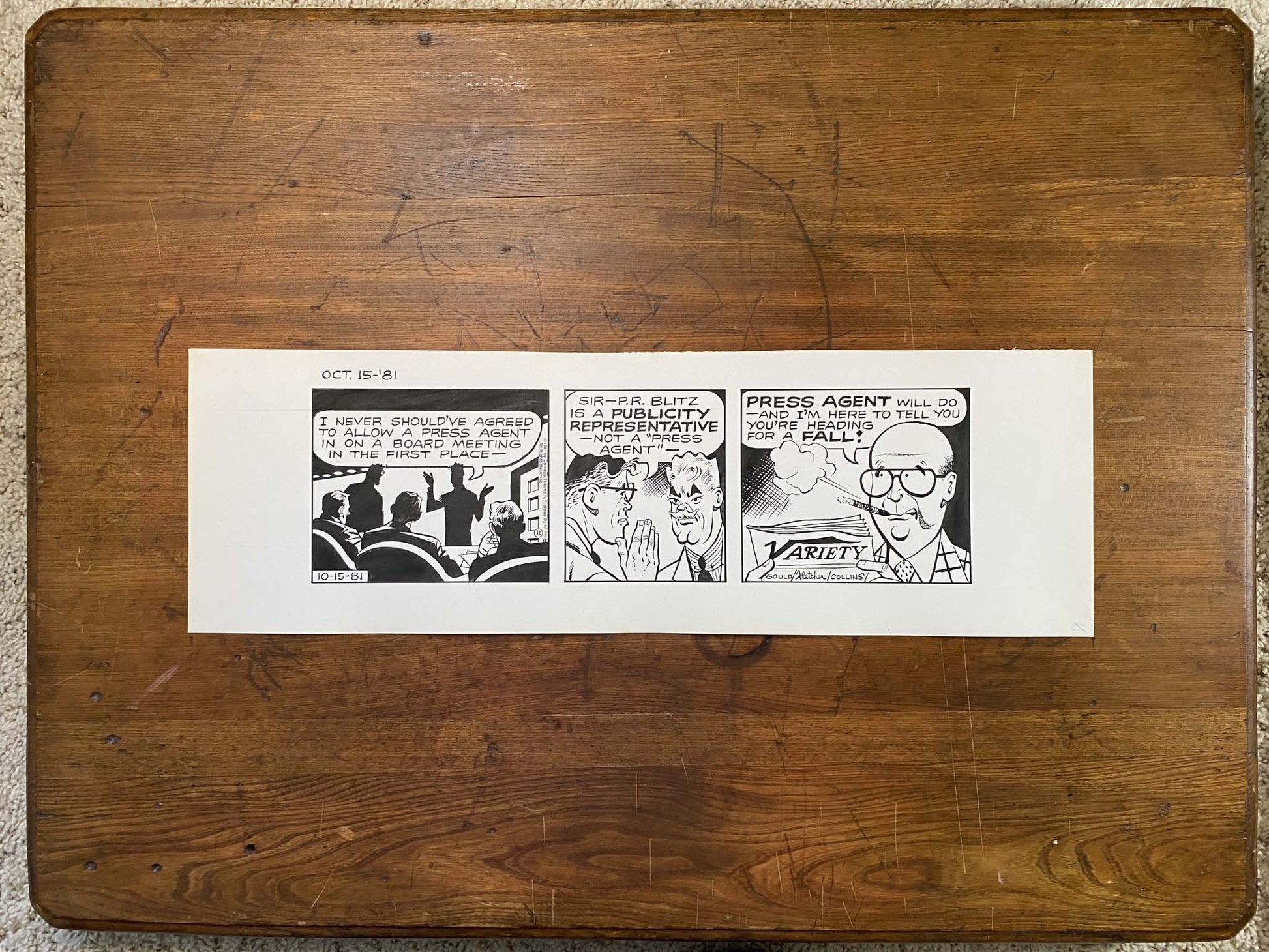 Dick Tracy Daily 10/15/81 Original Art Illustration | Fletcher Studio