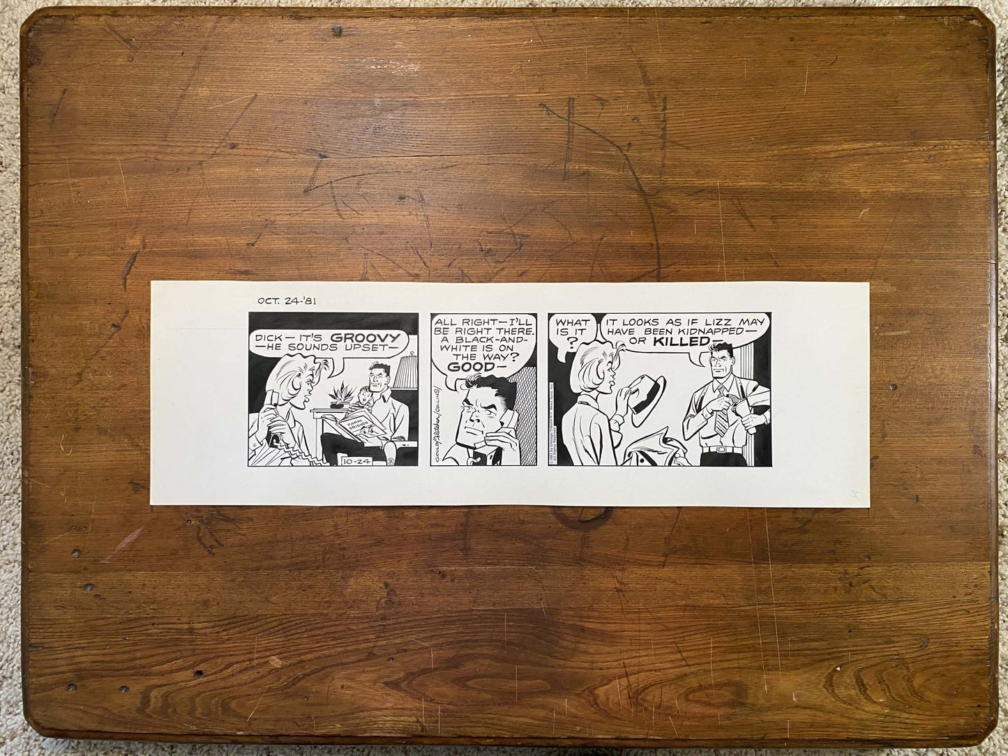 Dick Tracy Daily 10/24/81 Original Art Illustration | Fletcher Studio
