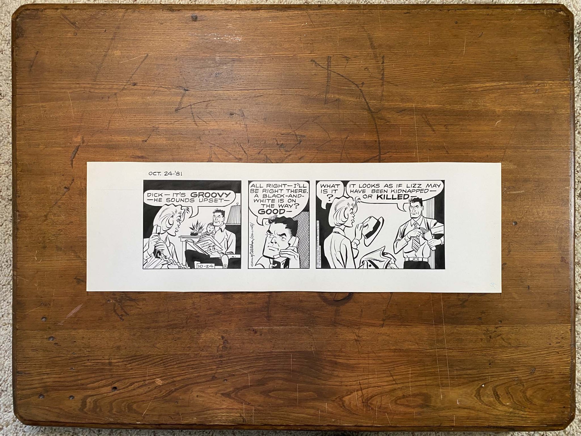 Dick Tracy Daily 10/24/81 Original Art Illustration | Fletcher Studio