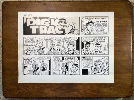 Dick Tracy Sunday 10/25/81 Original Art Illustration | Fletcher Studio