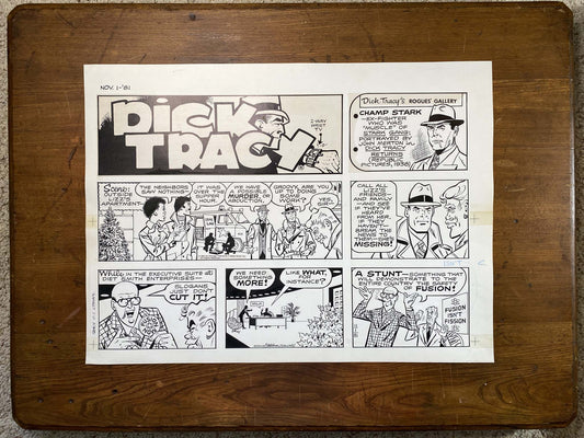 Dick Tracy Sunday 11/1/81 Original Art Illustration | Fletcher Studio