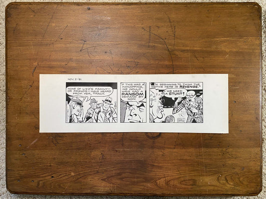 Dick Tracy Daily 11/2/81 Original Art Illustration | Fletcher Studio