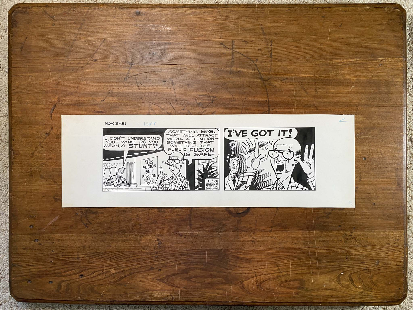 Dick Tracy Daily 11/3/81 Original Art Illustration | Fletcher Studio