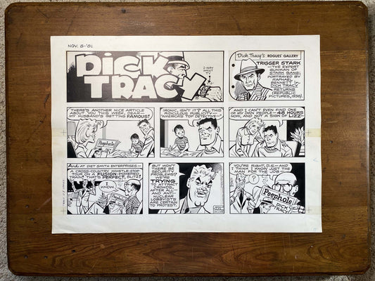 Dick Tracy Sunday 11/8/81 Original Art Illustration | Fletcher Studio