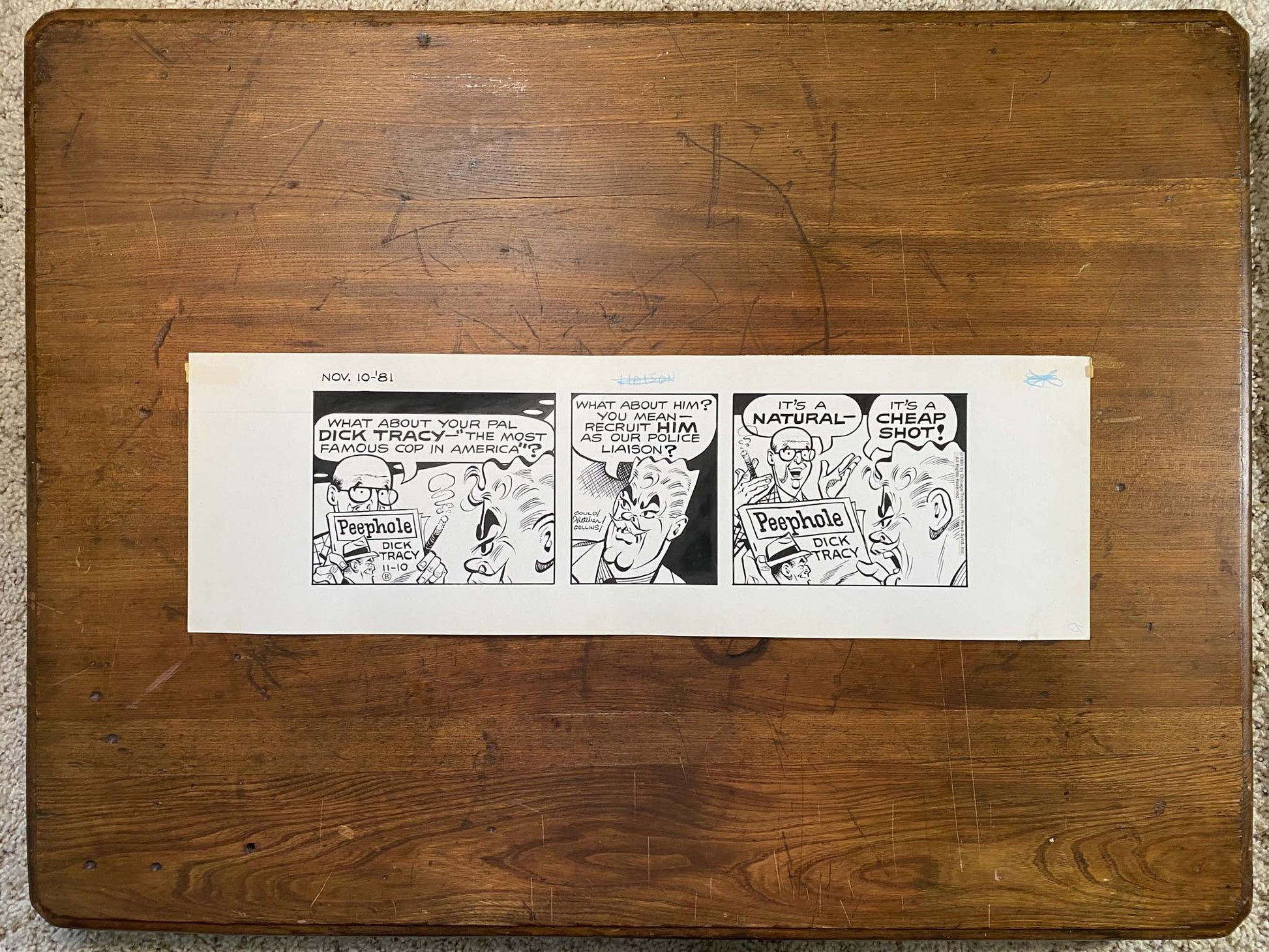 Dick Tracy Daily 11/10/81 Original Art Illustration | Fletcher Studio