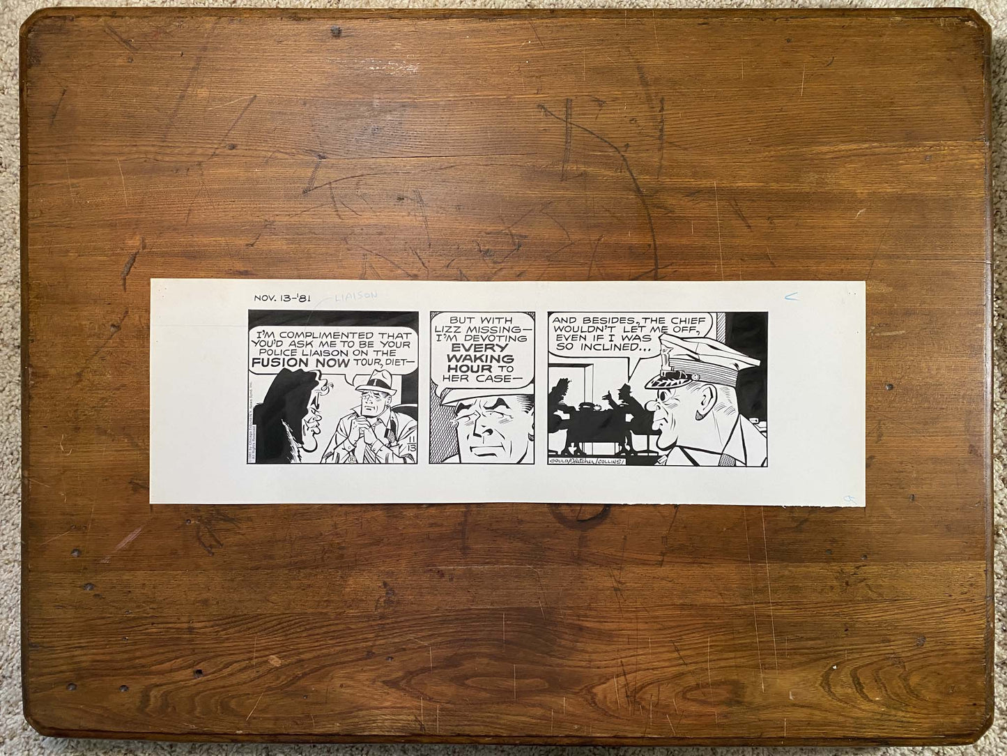 Dick Tracy Daily 11/13/81 Original Art Illustration | Fletcher Studio