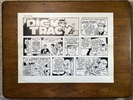 Dick Tracy Sunday 11/15/81 Original Art Illustration | Fletcher Studio