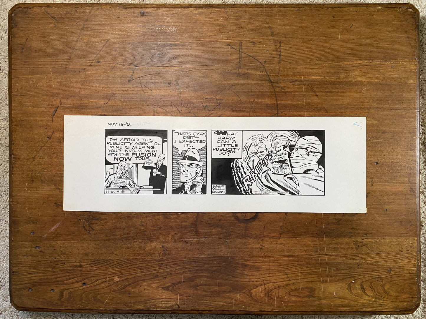 Dick Tracy Daily 11/16/81 Original Art Illustration | Fletcher Studio
