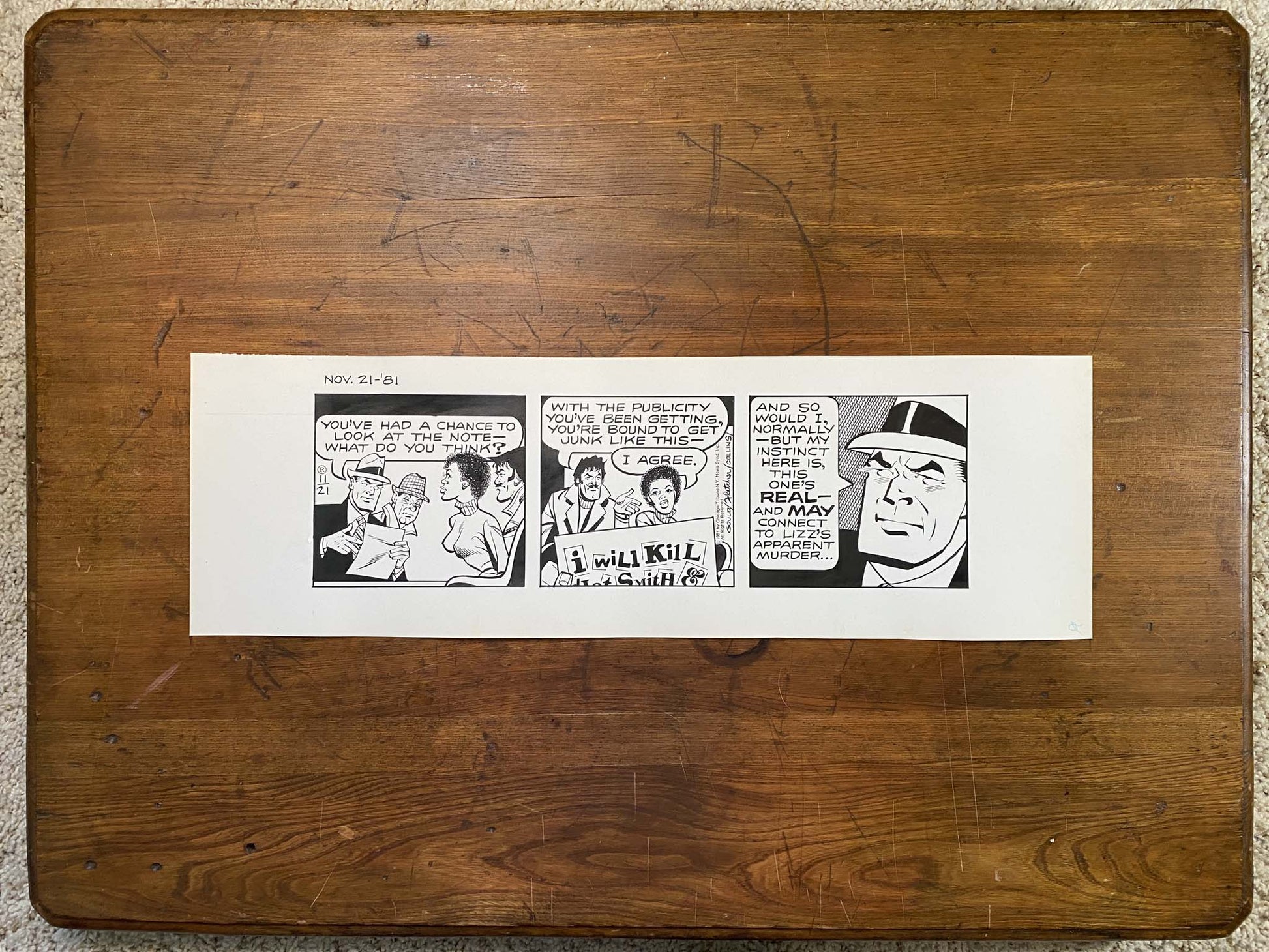 Dick Tracy Daily 11/21/81 Original Art Illustration | Fletcher Studio