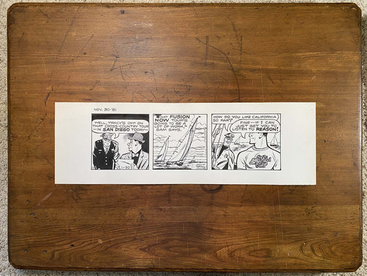 Dick Tracy Daily 11/30/81 Original Art Illustration | Fletcher Studio