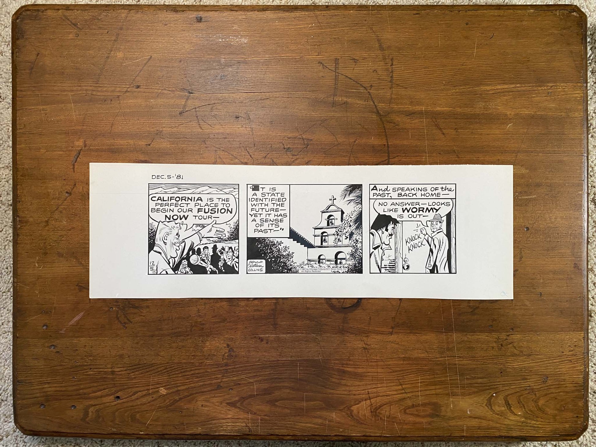Dick Tracy Daily 12/5/81 Original Art Illustration | Fletcher Studio