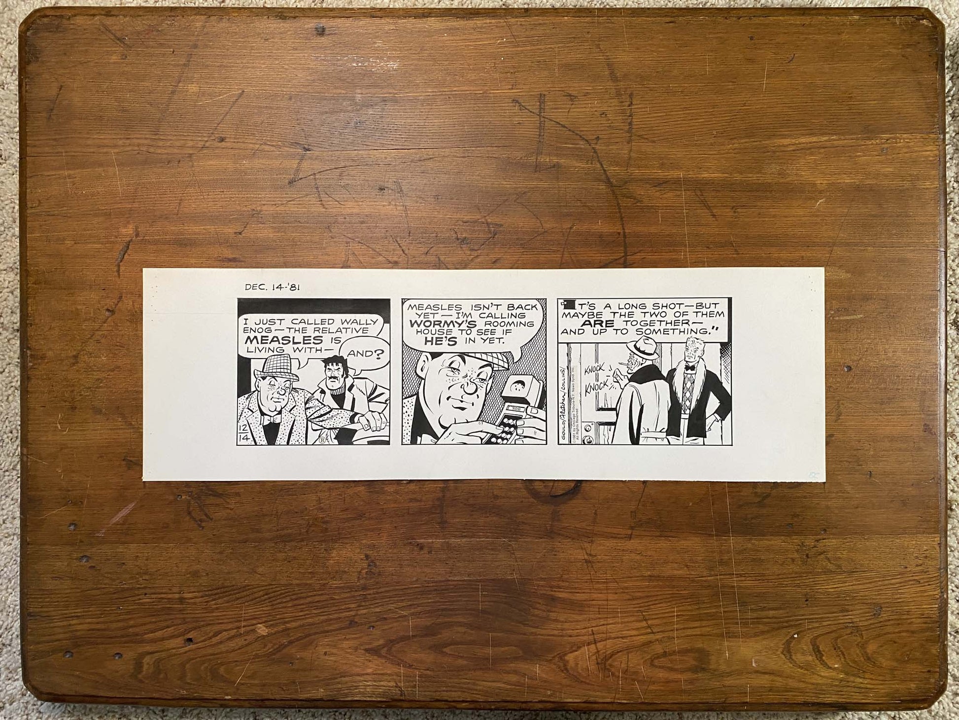 Dick Tracy Daily 12/14/81 Original Art Illustration | Fletcher Studio