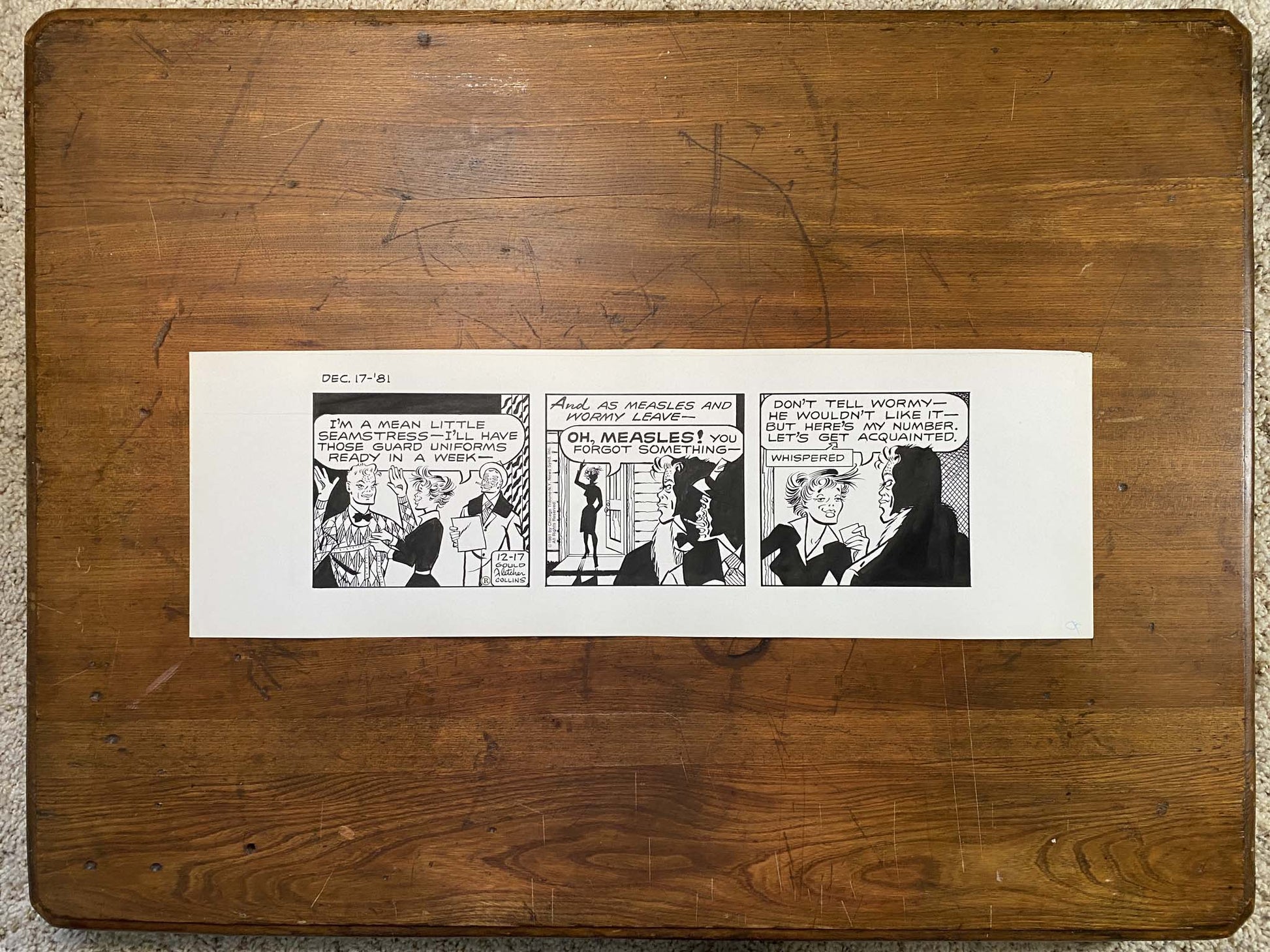 Dick Tracy Daily 12/17/81 Original Art Illustration | Fletcher Studio