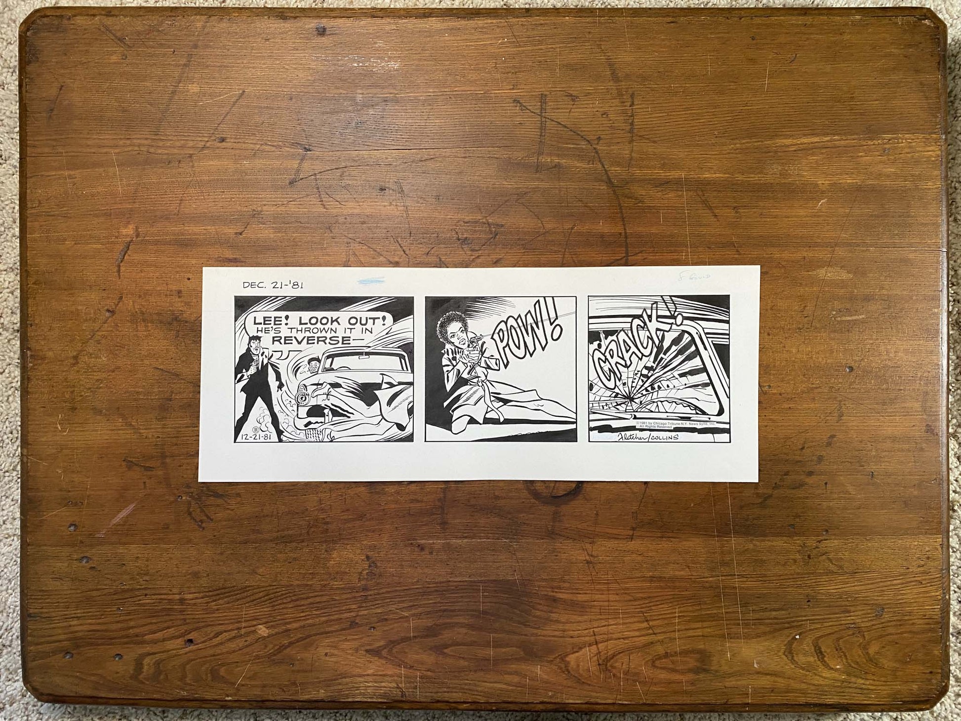 Dick Tracy Daily 12/21/81 Original Art Illustration | Fletcher Studio