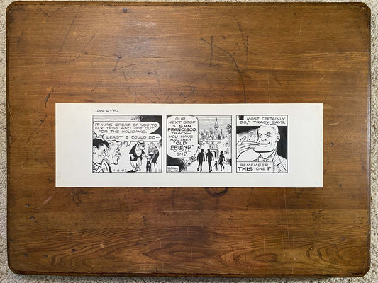 Dick Tracy Daily 1/6/82 Original Art Illustration | Fletcher Studio