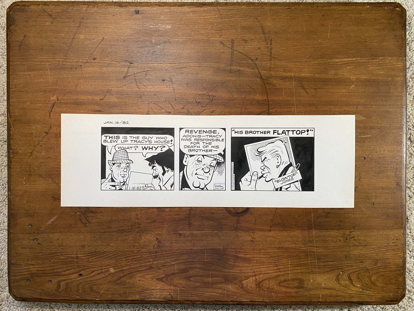 Dick Tracy Daily 1/16/82 Original Art Illustration | Fletcher Studio