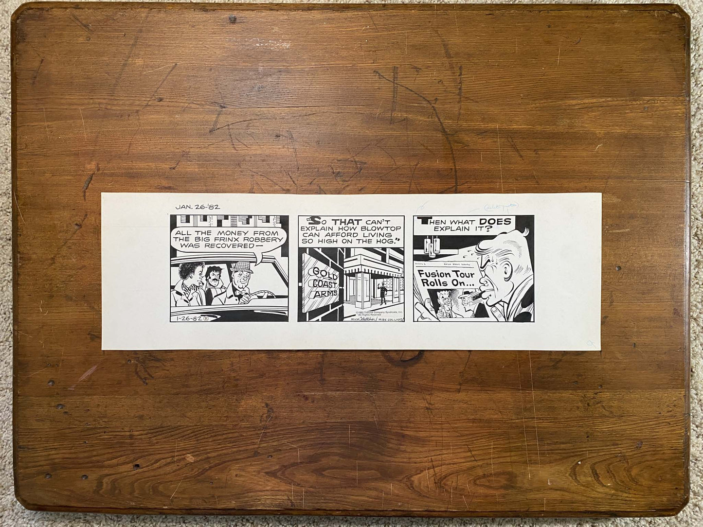 Dick Tracy Daily 1/26/82 Original Art Illustration | Fletcher Studio