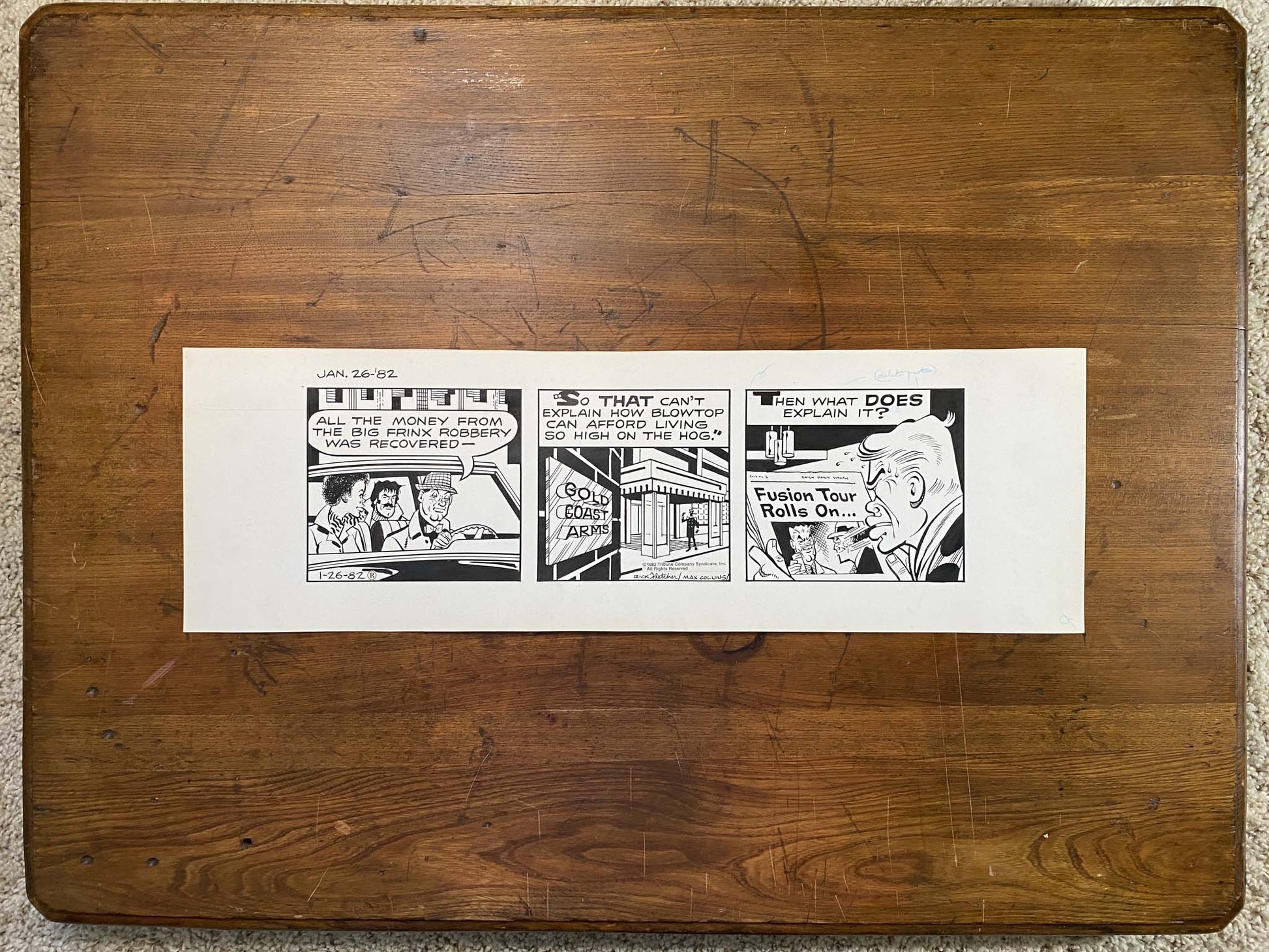 Dick Tracy Daily 1/26/82 Original Art Illustration | Fletcher Studio