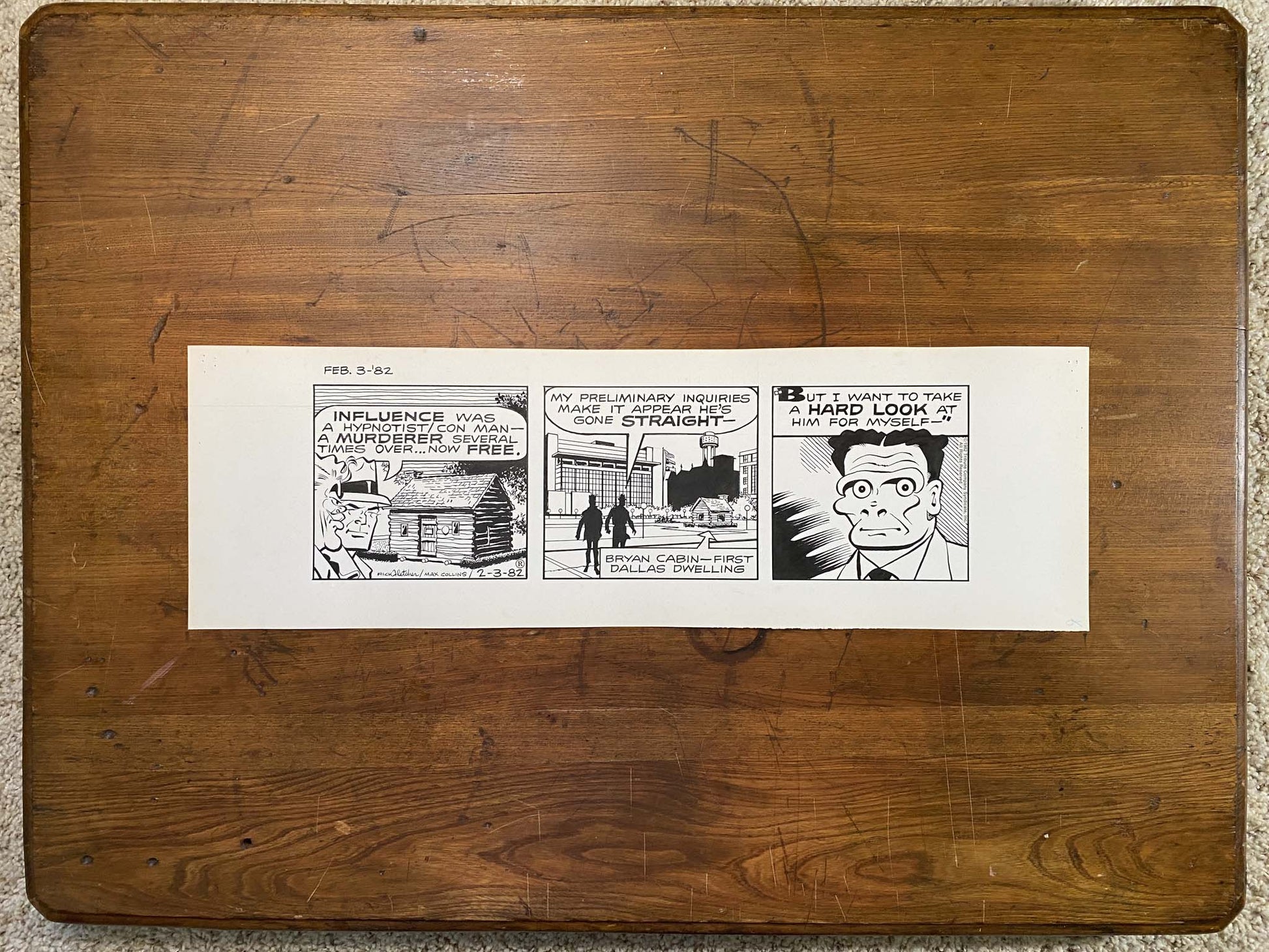 Dick Tracy Daily 2/3/82 Original Art Illustration | Fletcher Studio