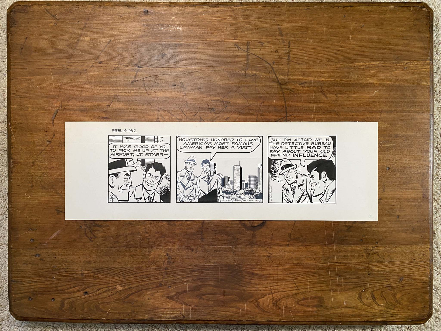 Dick Tracy Daily 2/4/82 Original Art Illustration | Fletcher Studio