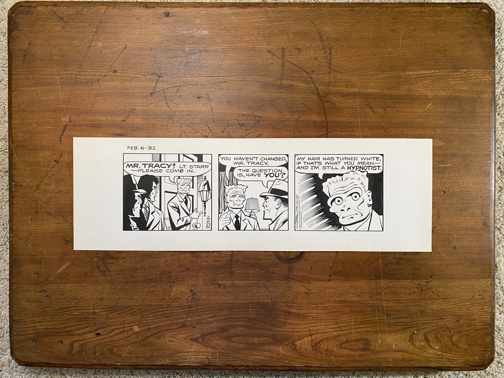 Dick Tracy Daily 2/6/82 Original Art Illustration | Fletcher Studio
