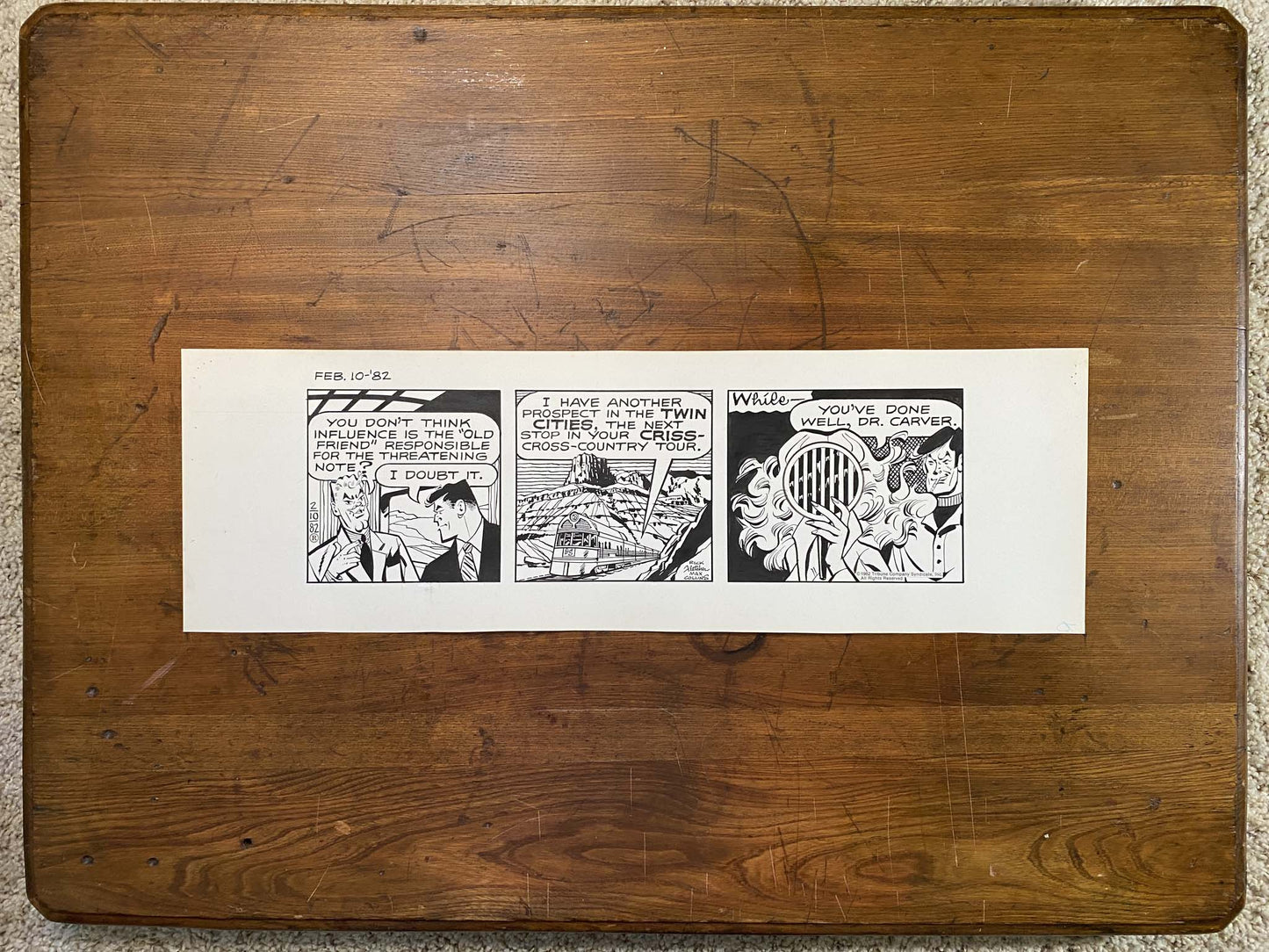 Dick Tracy Daily 2/10/82 Original Art Illustration | Fletcher Studio