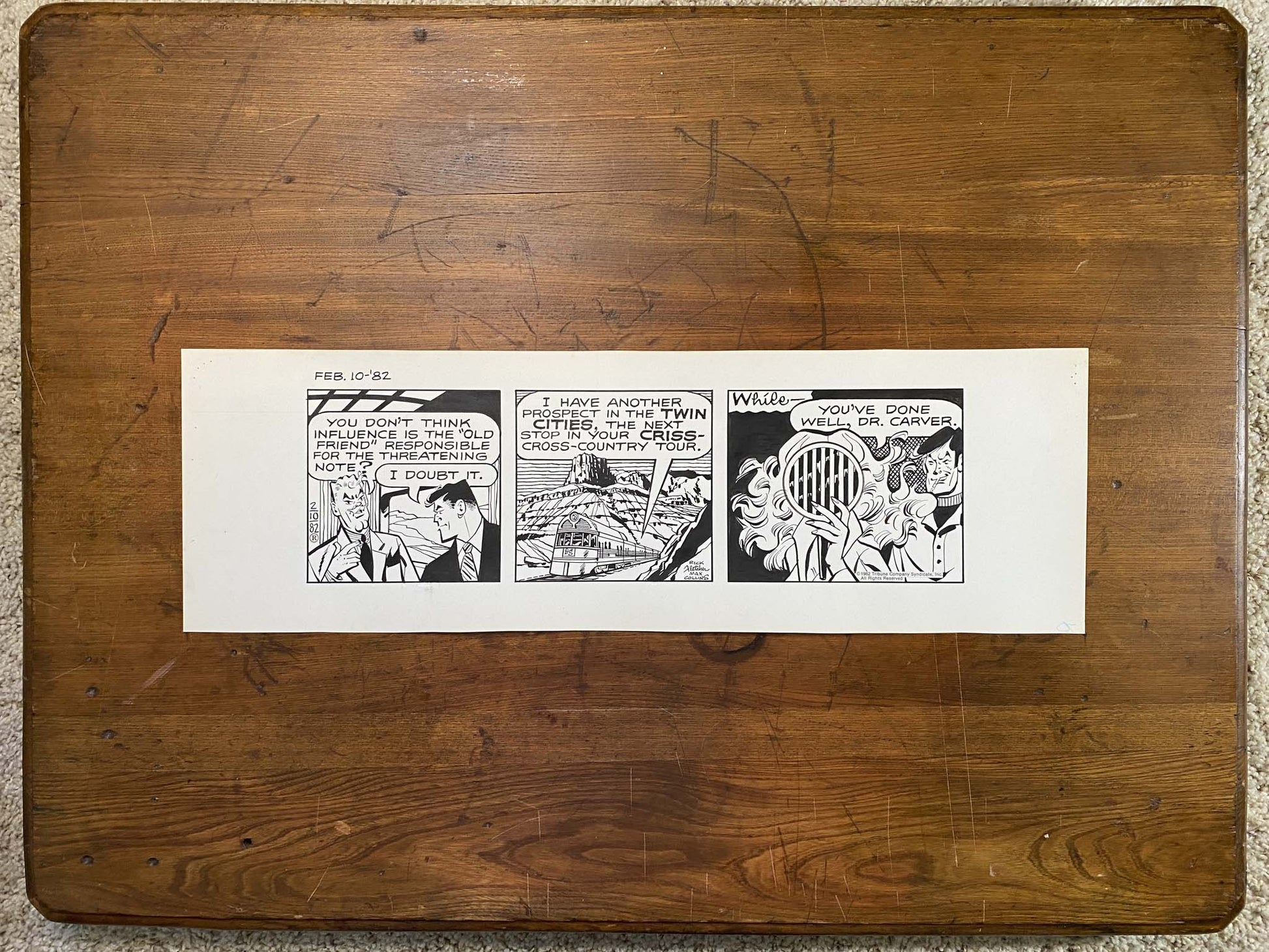 Dick Tracy Daily 2/10/82 Original Art Illustration | Fletcher Studio