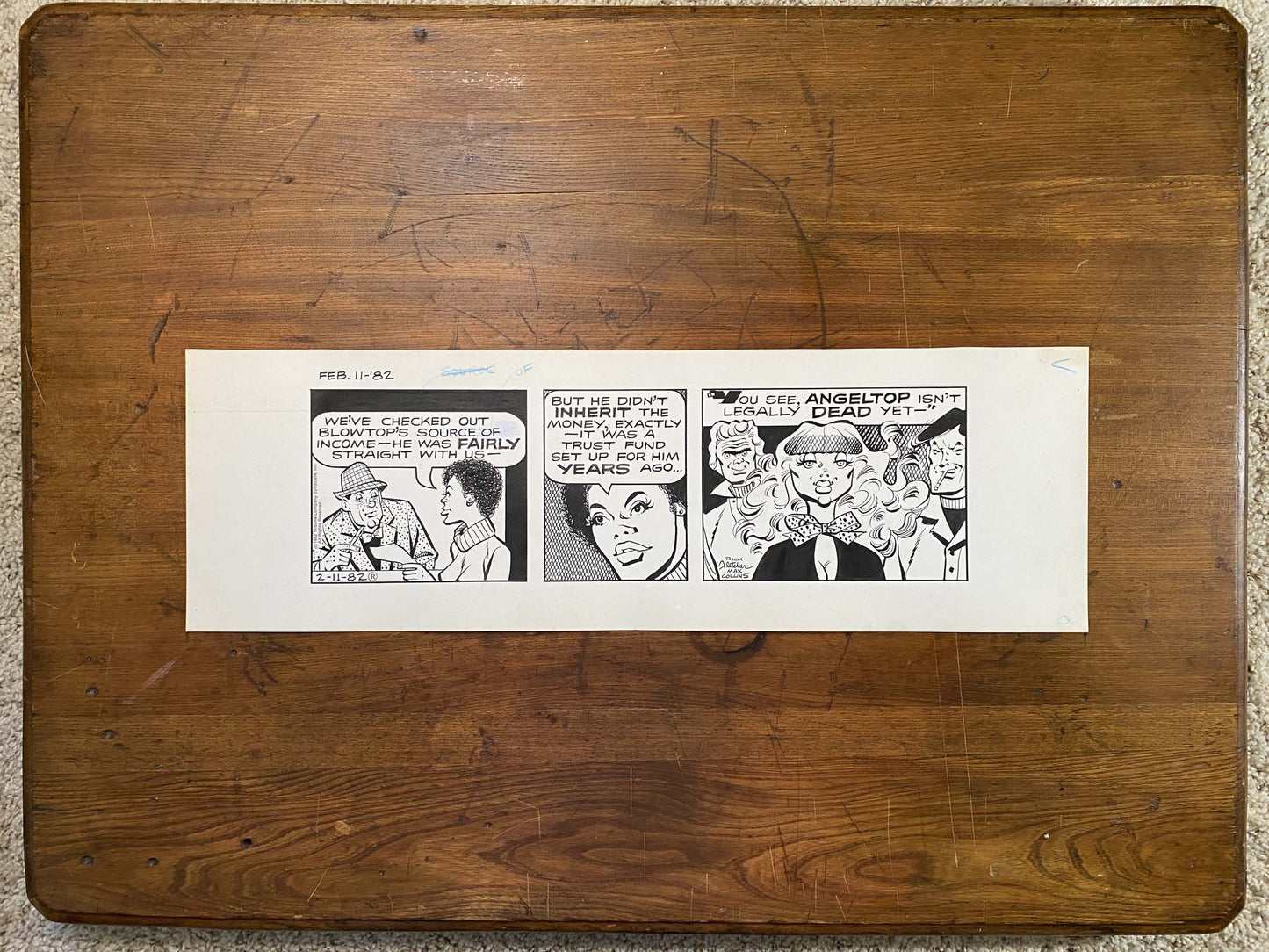 Dick Tracy Daily 2/11/82 Original Art Illustration | Fletcher Studio