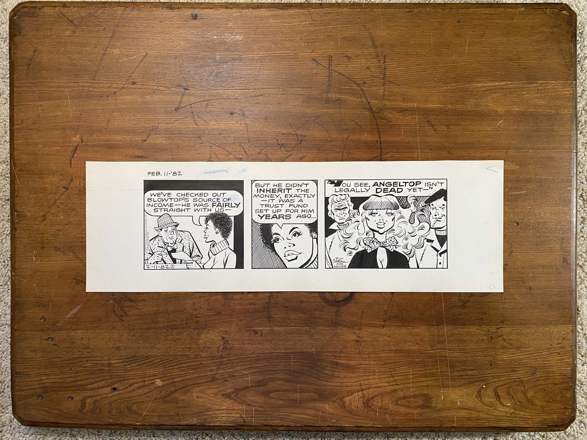 Dick Tracy Daily 2/11/82 Original Art Illustration | Fletcher Studio