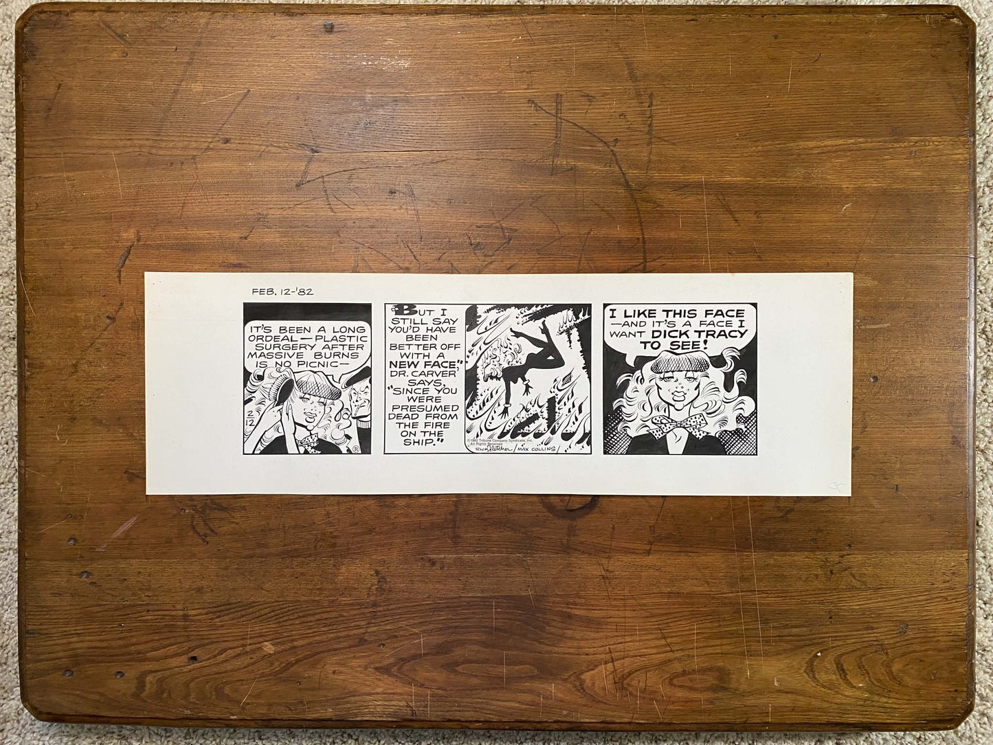 Dick Tracy Daily 2/12/82 Original Art Illustration | Fletcher Studio