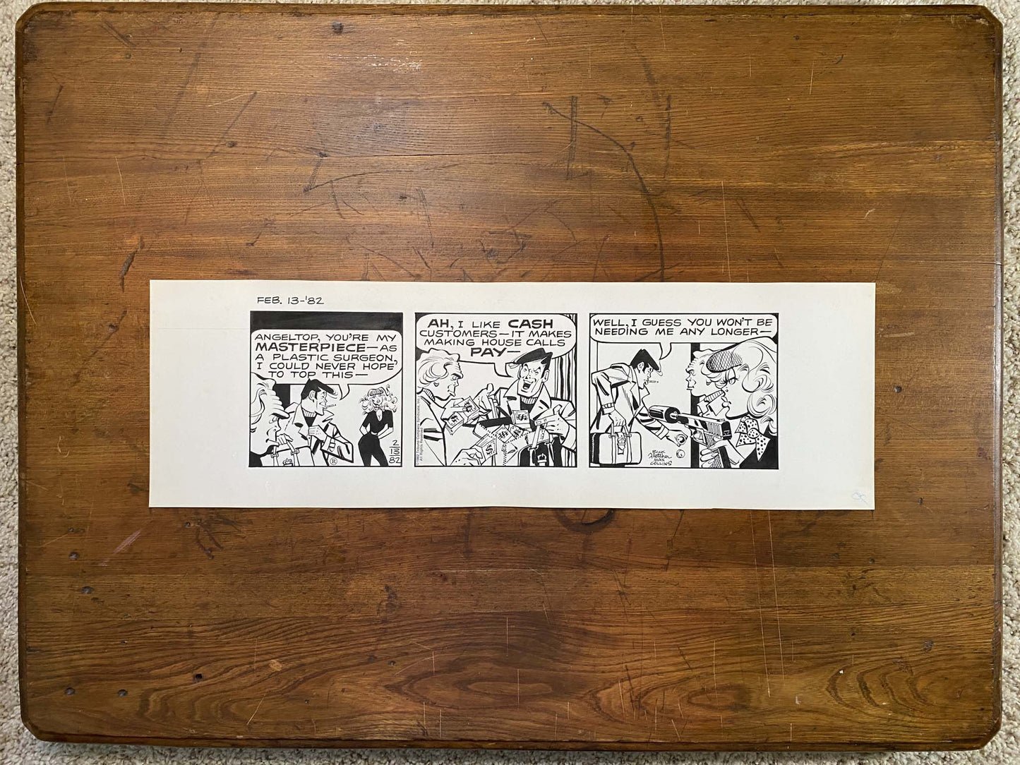 Dick Tracy Daily 2/13/82 Original Art Illustration | Fletcher Studio