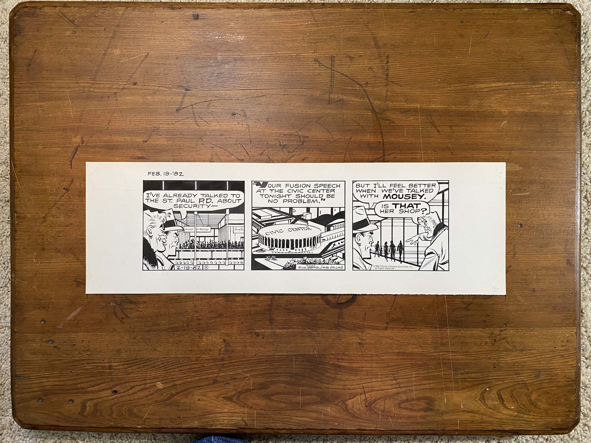 Dick Tracy Daily 2/19/82 Original Art Illustration | Fletcher Studio