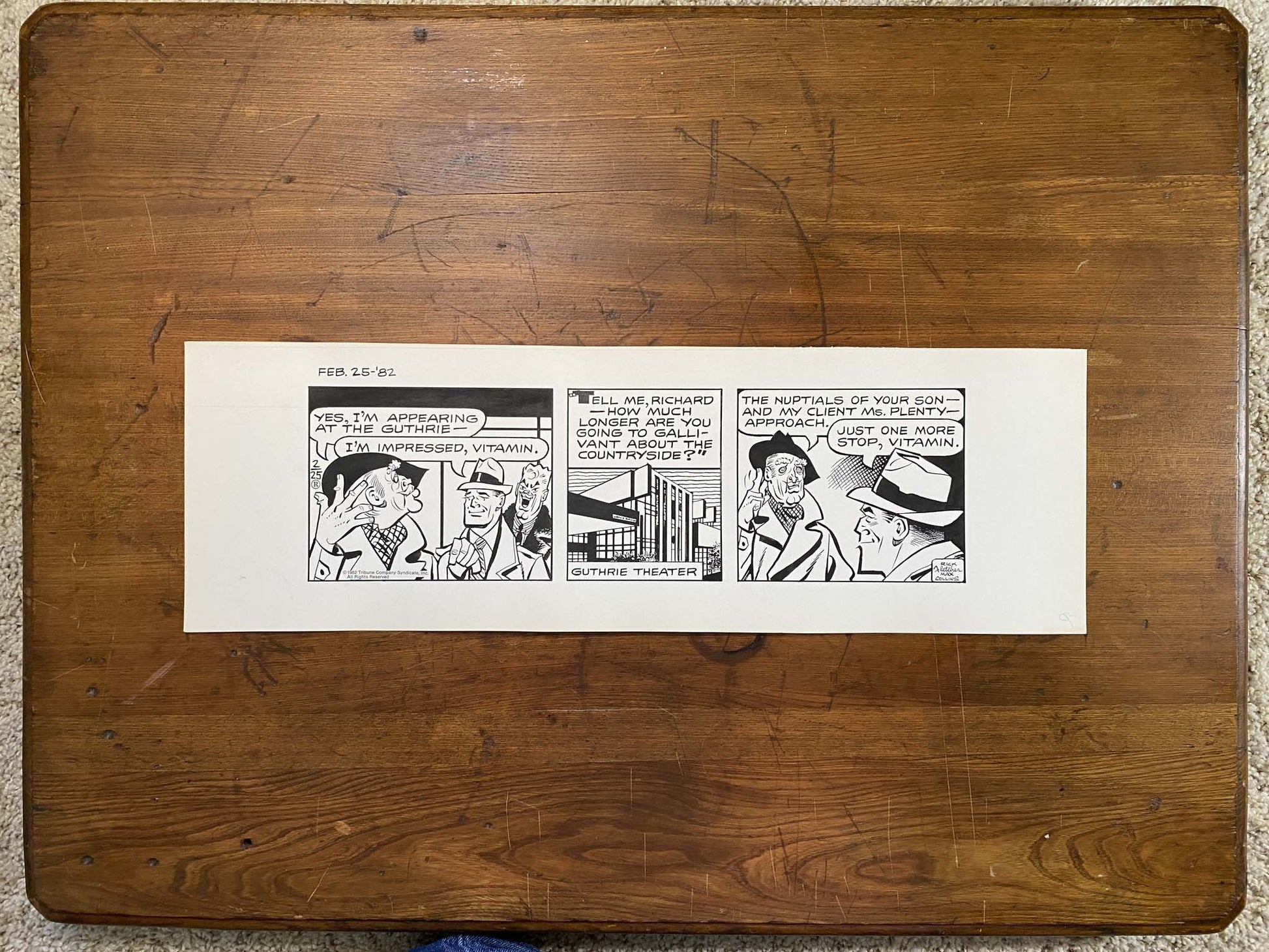 Dick Tracy Daily 2/25/82 Original Art Illustration | Fletcher Studio