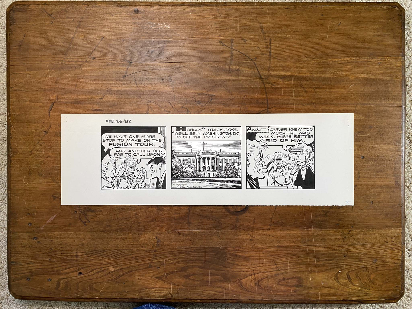 Dick Tracy Daily 2/26/82 Original Art Illustration | Fletcher Studio