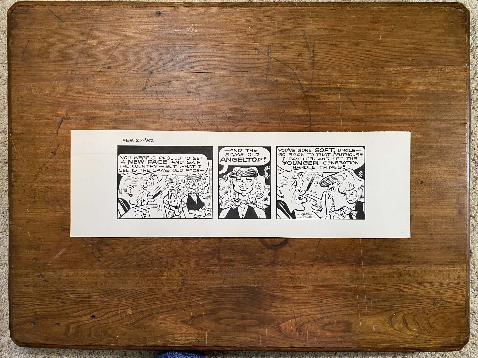 Dick Tracy Daily 2/27/82 Original Art Illustration | Fletcher Studio