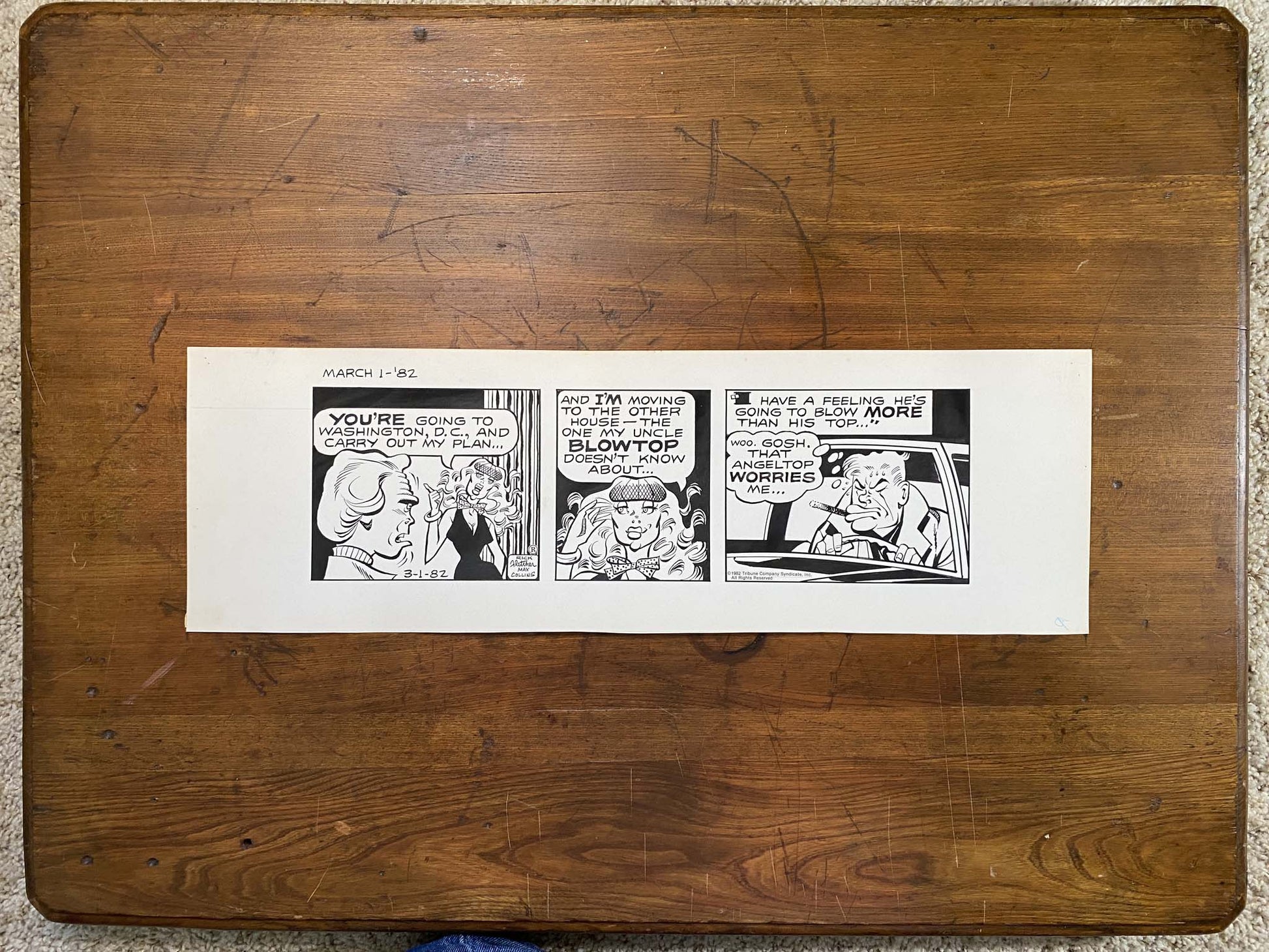 Dick Tracy Daily 3/1/82 Original Art Illustration | Fletcher Studio